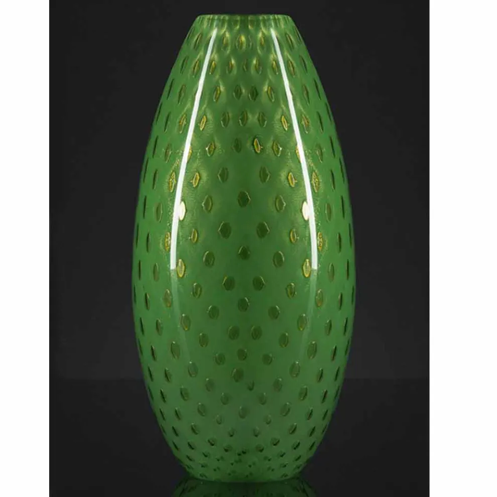 Indoor-Vase aus farbigem Murano-mundgeblasenem Glas Made in Italy - Asper