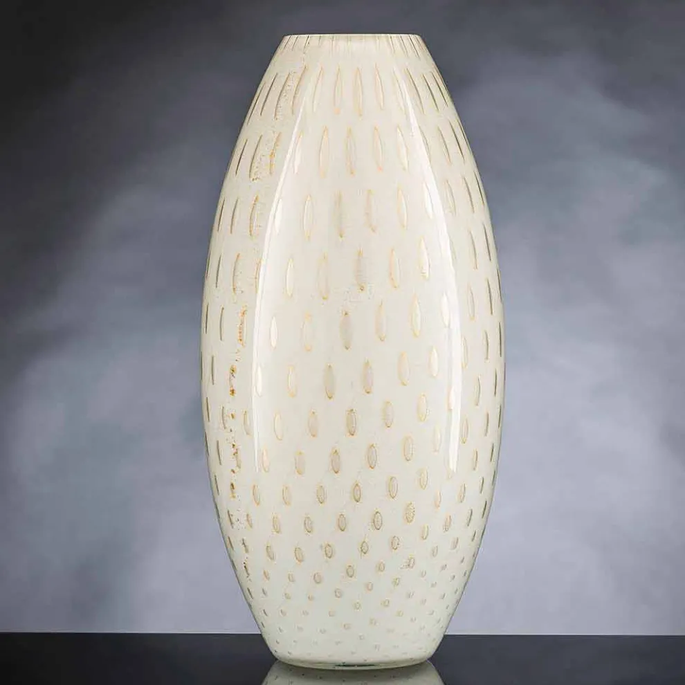 Indoor-Vase aus farbigem Murano-mundgeblasenem Glas Made in Italy - Asper