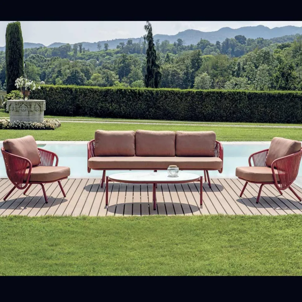Rotes oder grünes Aluminium-Garten-Wohnzimmer - Regalrise