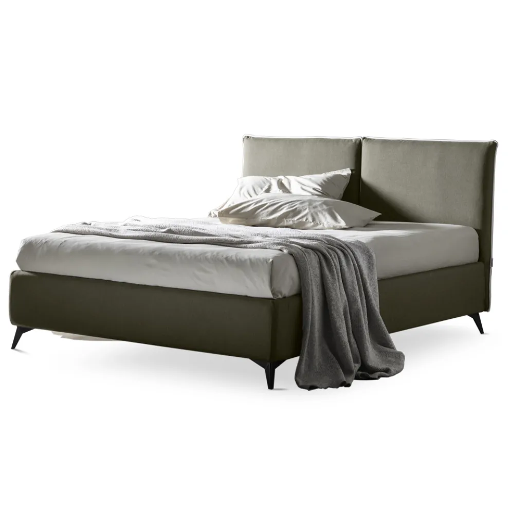 Doppelbett 160x190 mit mittig geteiltem Kopfteil Made in Italy - Celesti