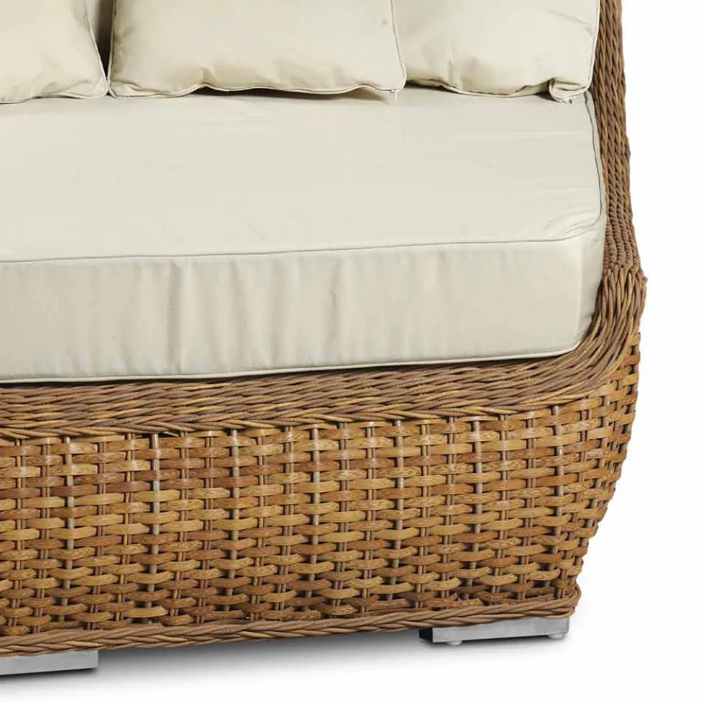 Design Daybed aus luxuriösem gewebtem synthetischem Rattan - Yves