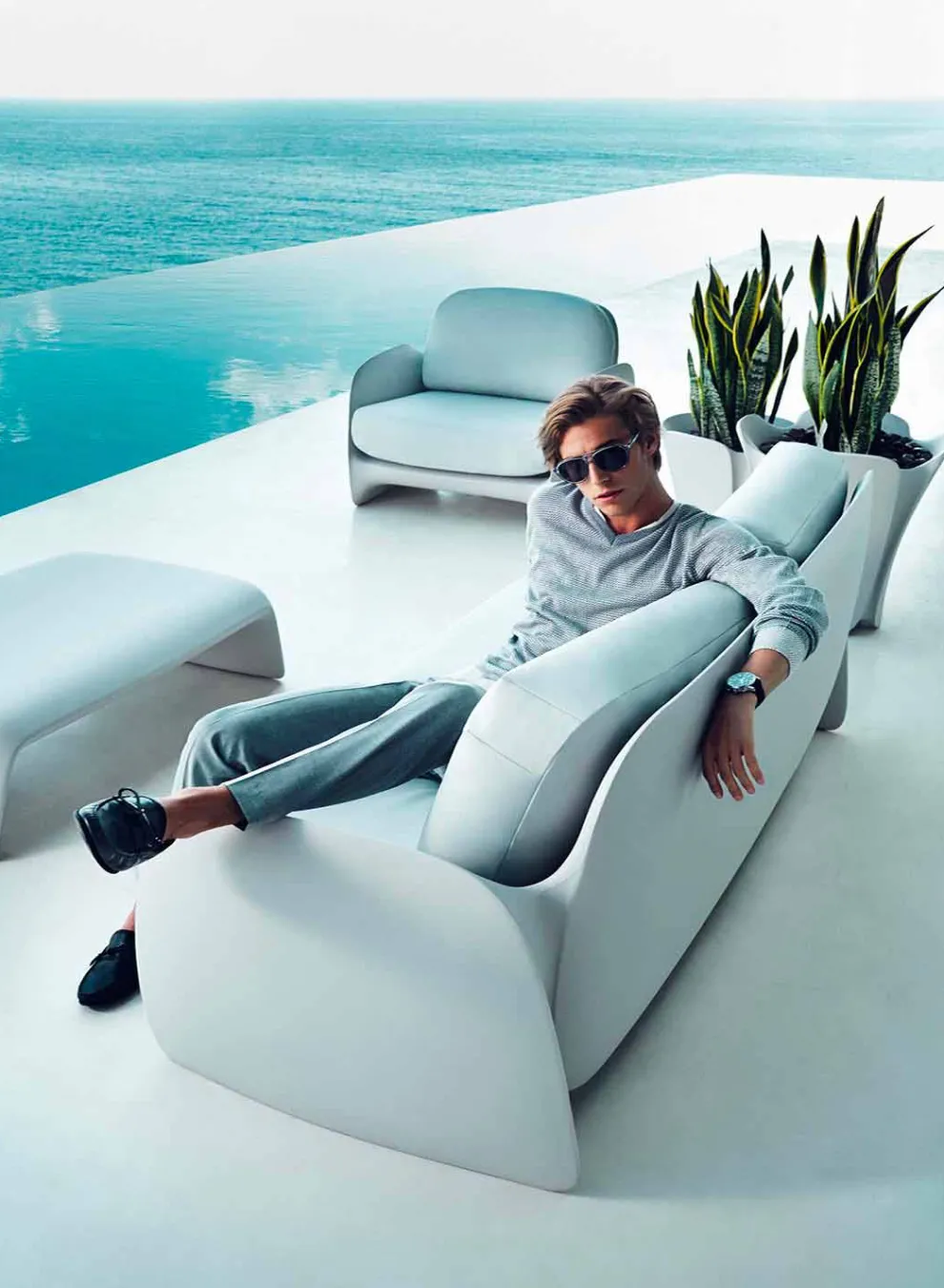 Modernes Gartensofa Pezzettina von Vondom aus Polyethylen