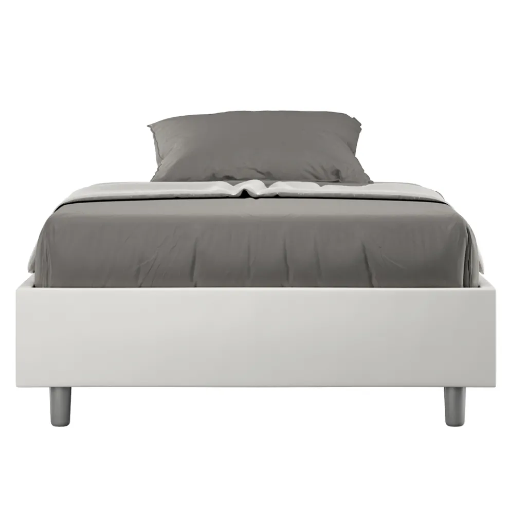 Doppelbett 140x200 cm mit Kunstleder bezogen Made in Italy - Atleta