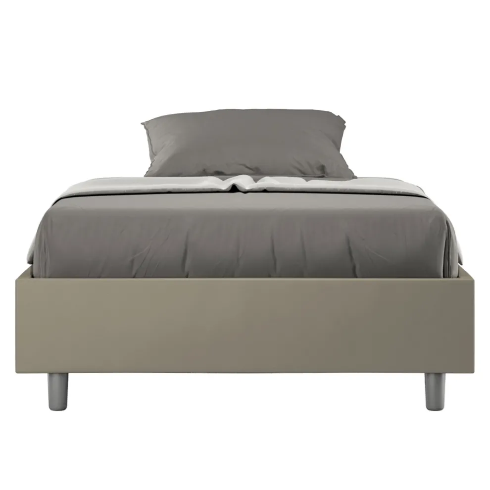 Doppelbett 140x200 cm mit Kunstleder bezogen Made in Italy - Atleta