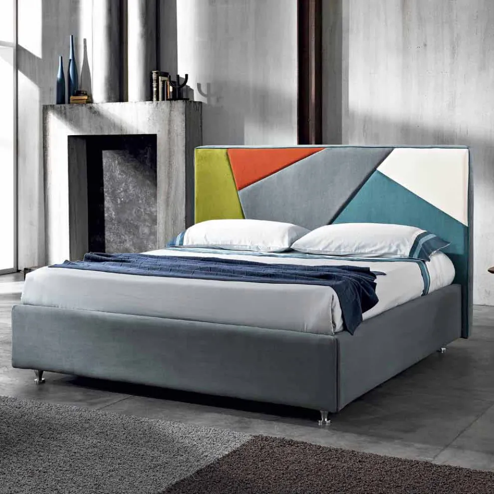 Doppelbett, gepolstert, mit Aufbewahrungsbox 160x190/200cm Mia