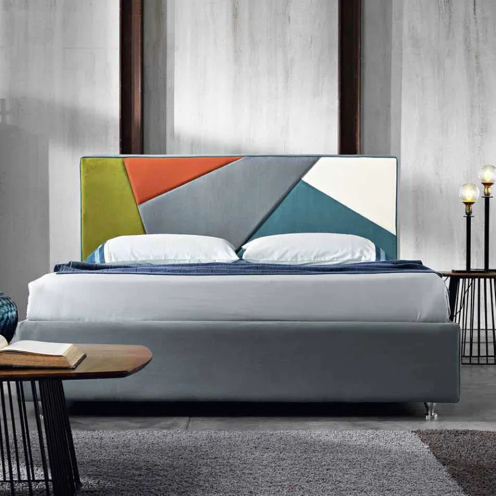 Doppelbett, gepolstert, mit Aufbewahrungsbox 160x190/200cm Mia