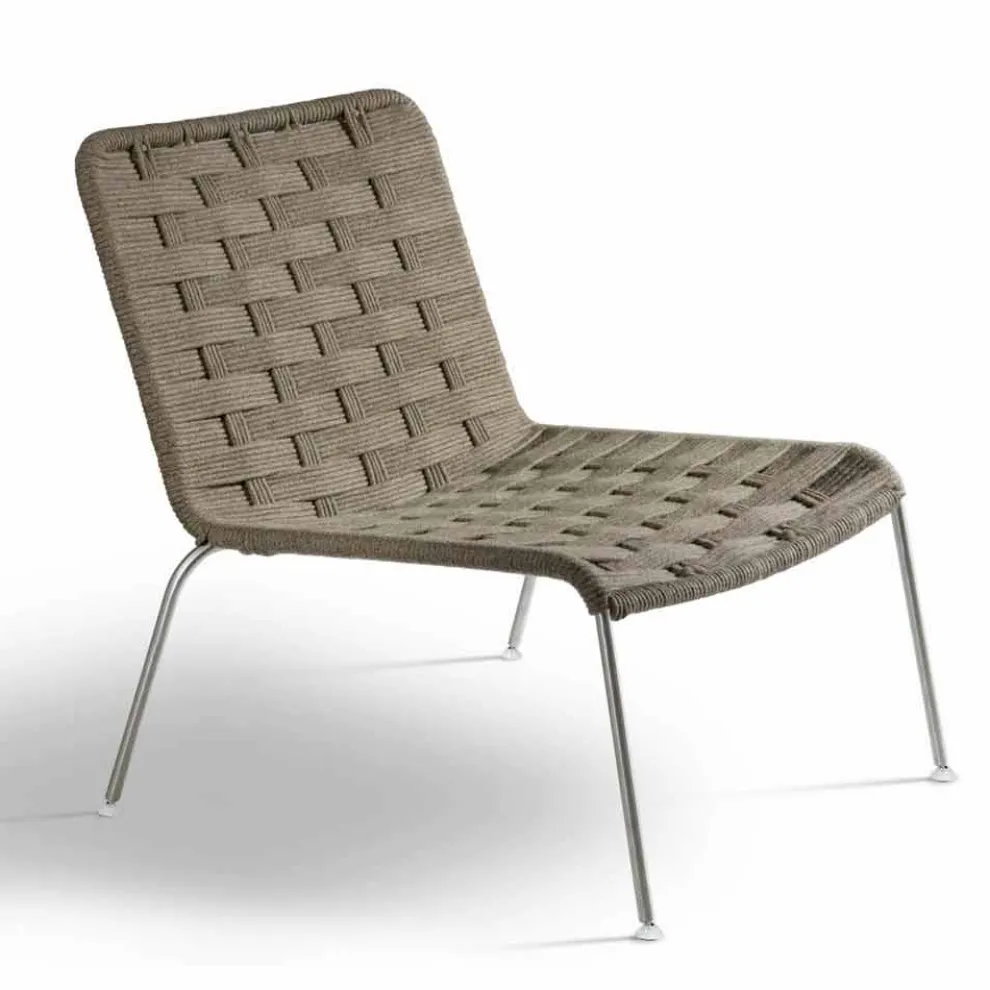 Gartensessel mit modernem Design im Seil Made in Italy - Madagaskar3
