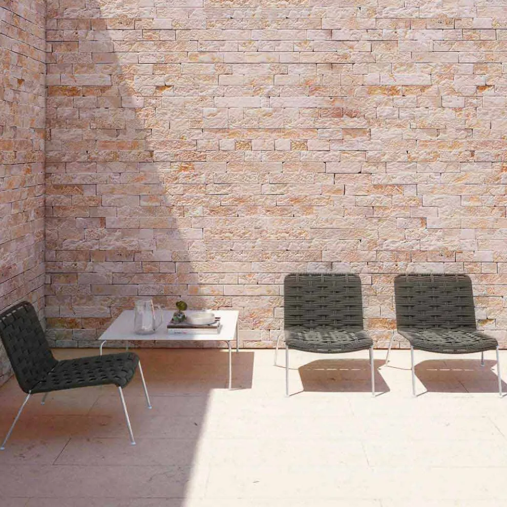 Gartensessel mit modernem Design im Seil Made in Italy - Madagaskar3