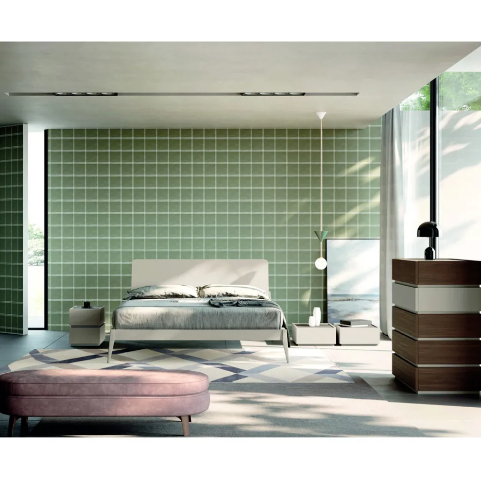 Modernes 5-Elemente-Schlafzimmer im modernen Stil Made in Italy - Melodia