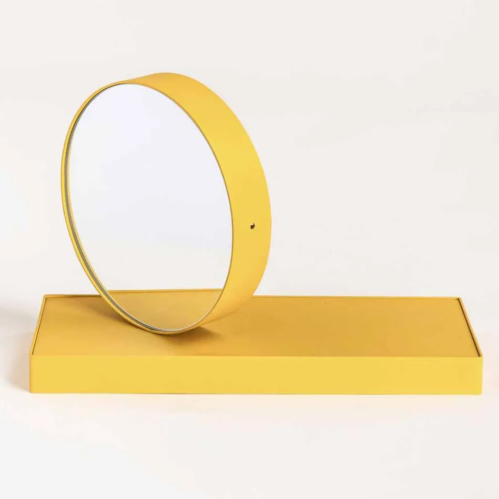 Drehtischuhr mit Stahlspiegel Made in Italy - Verdienstvoll