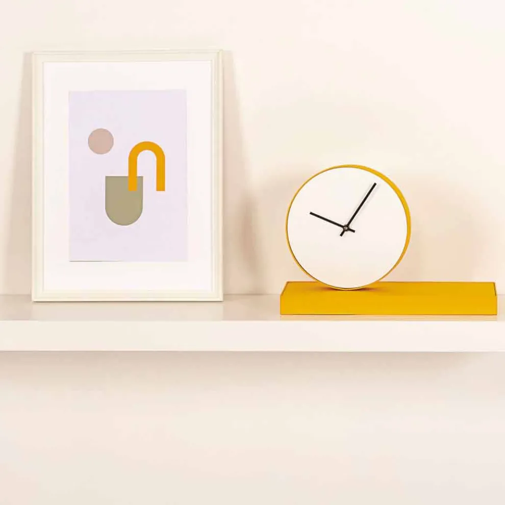 Drehtischuhr mit Stahlspiegel Made in Italy - Verdienstvoll