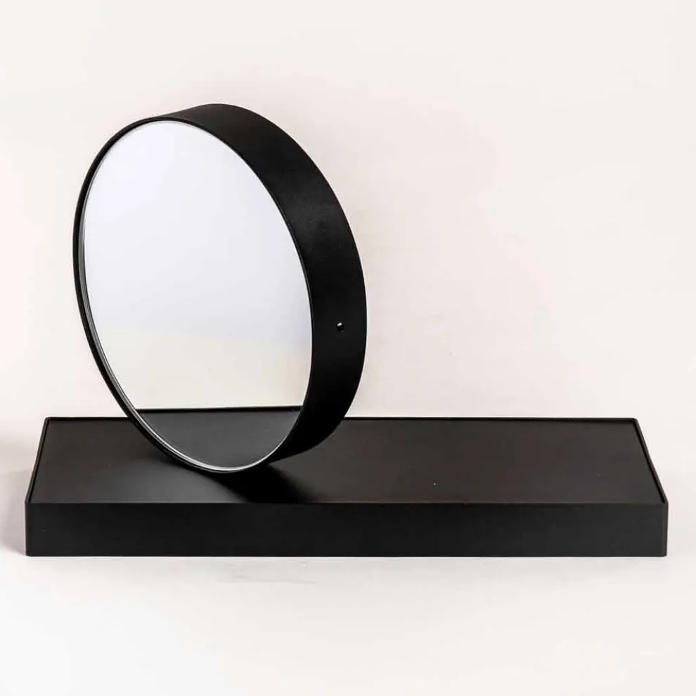 Drehtischuhr mit Stahlspiegel Made in Italy - Verdienstvoll