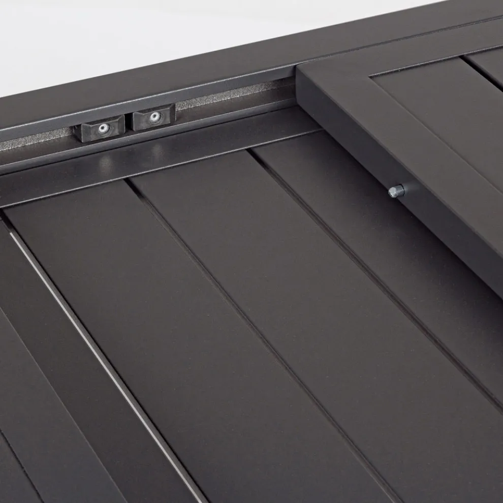 Ausziehbarer Gartentisch Bis 240 cm in Weiß oder Turteltaube Aluminium - Franz