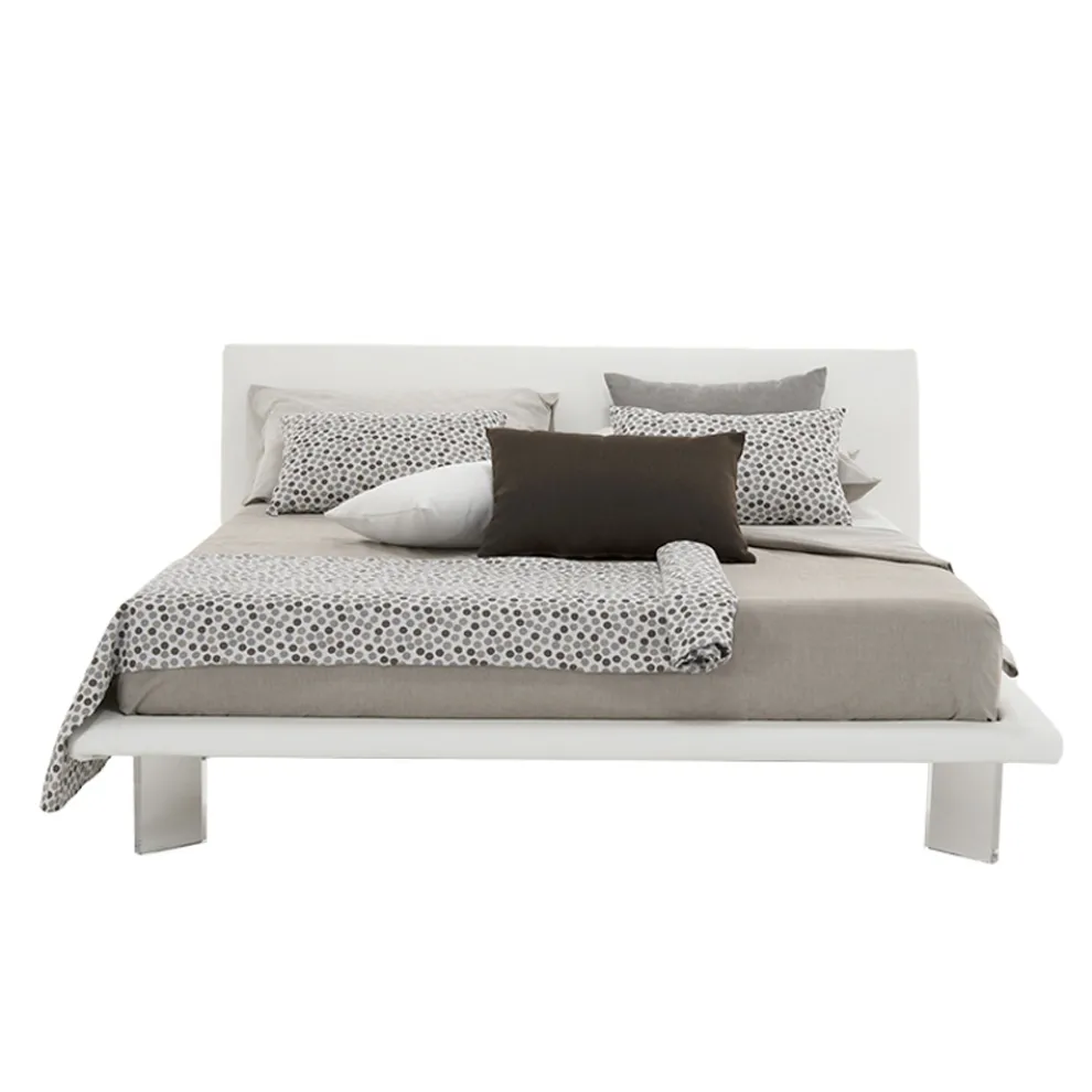 Gepolstertes Doppelbett aus Kunstleder oder Stoff Made in Italy - Armonica