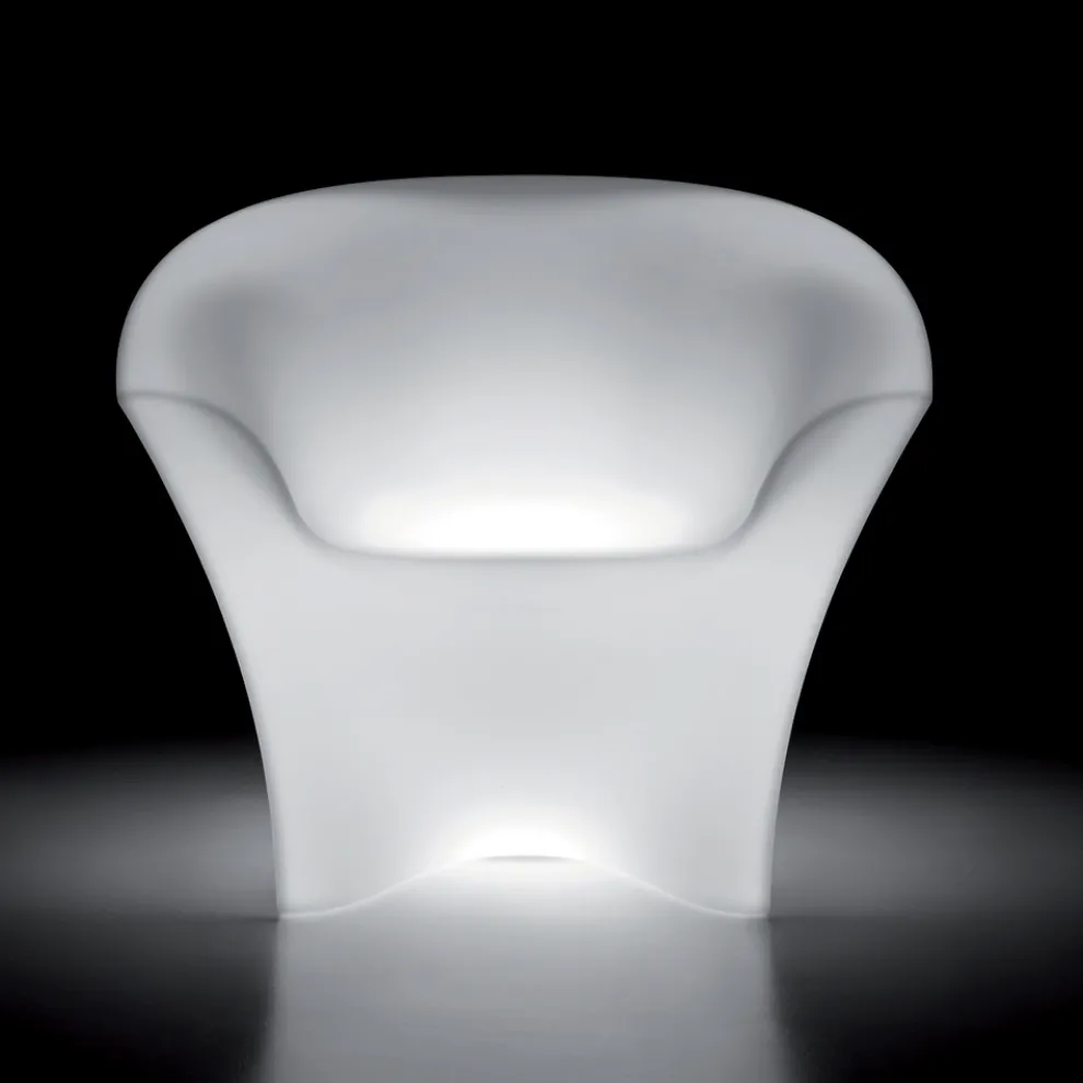 Leuchtender Outdoor-Sessel aus Polyethylen mit LED-Licht Made in Italy - Conda