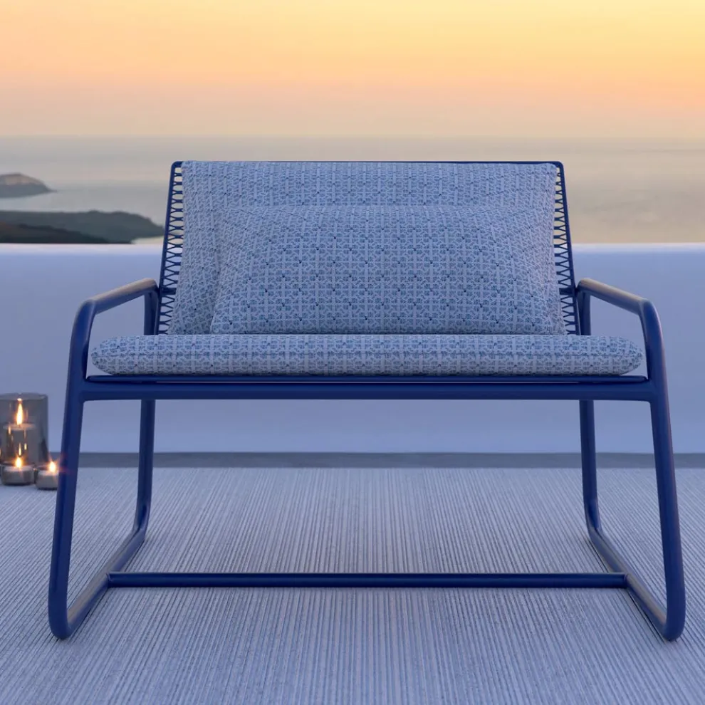 Outdoor Metall Sessel mit Luxuskissen Made in Italy - Karol