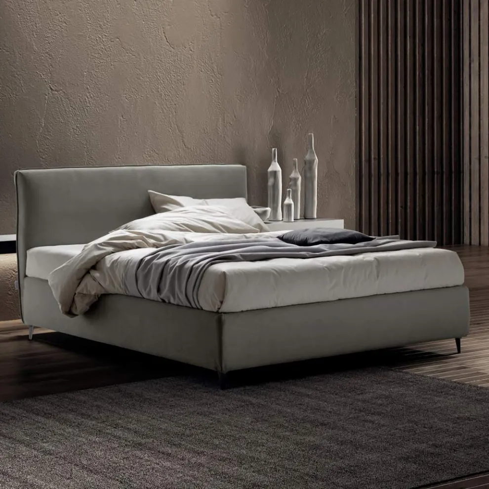 Doppelbett 160x190 mit bezogenem Kordelzug Made in Italy - Charme