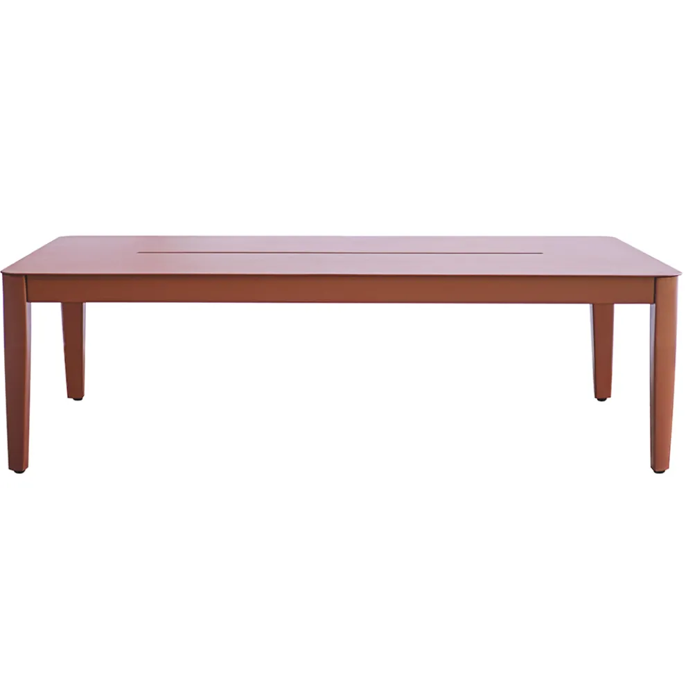 Wohnzimmer, bestehend aus 2 Sesseln, 1 Sofa und Couchtisch aus Aluminium - Symphony