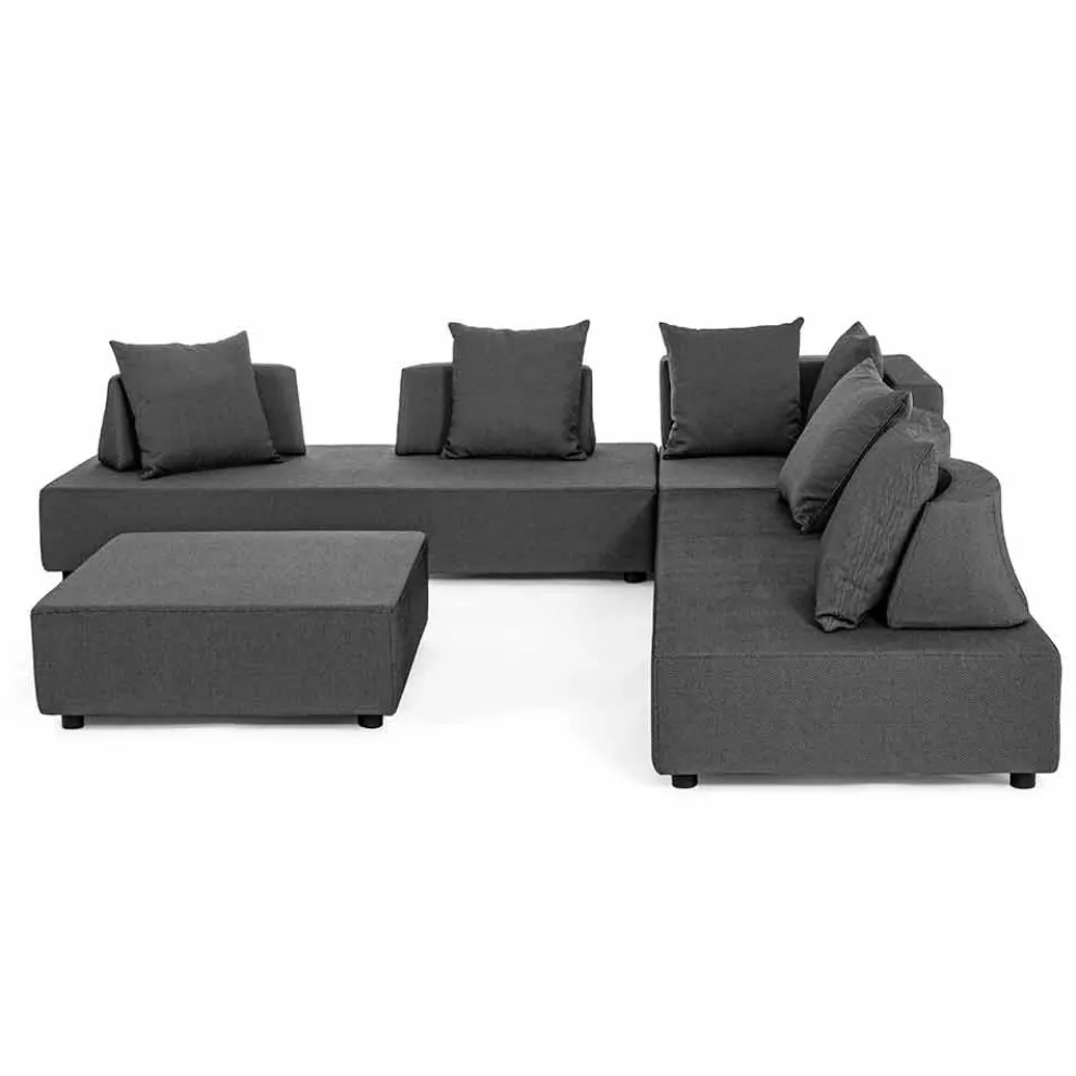 Outdoor-Lounge mit modernem Design in Homemotion-Stoff - Benito