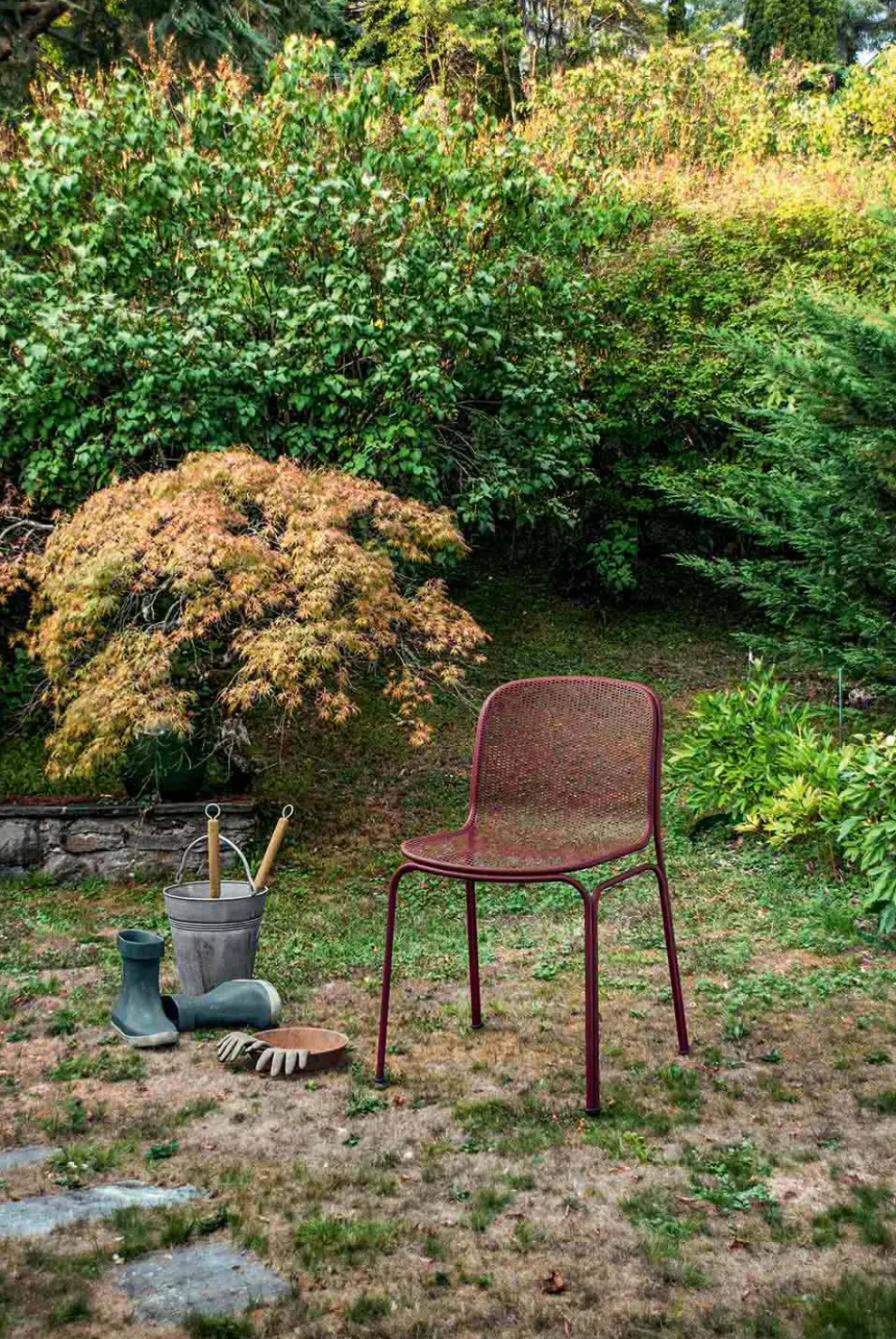 Stapelbarer Metallstuhl im Freien Hergestellt in Italien, 4 Stück - Prunella