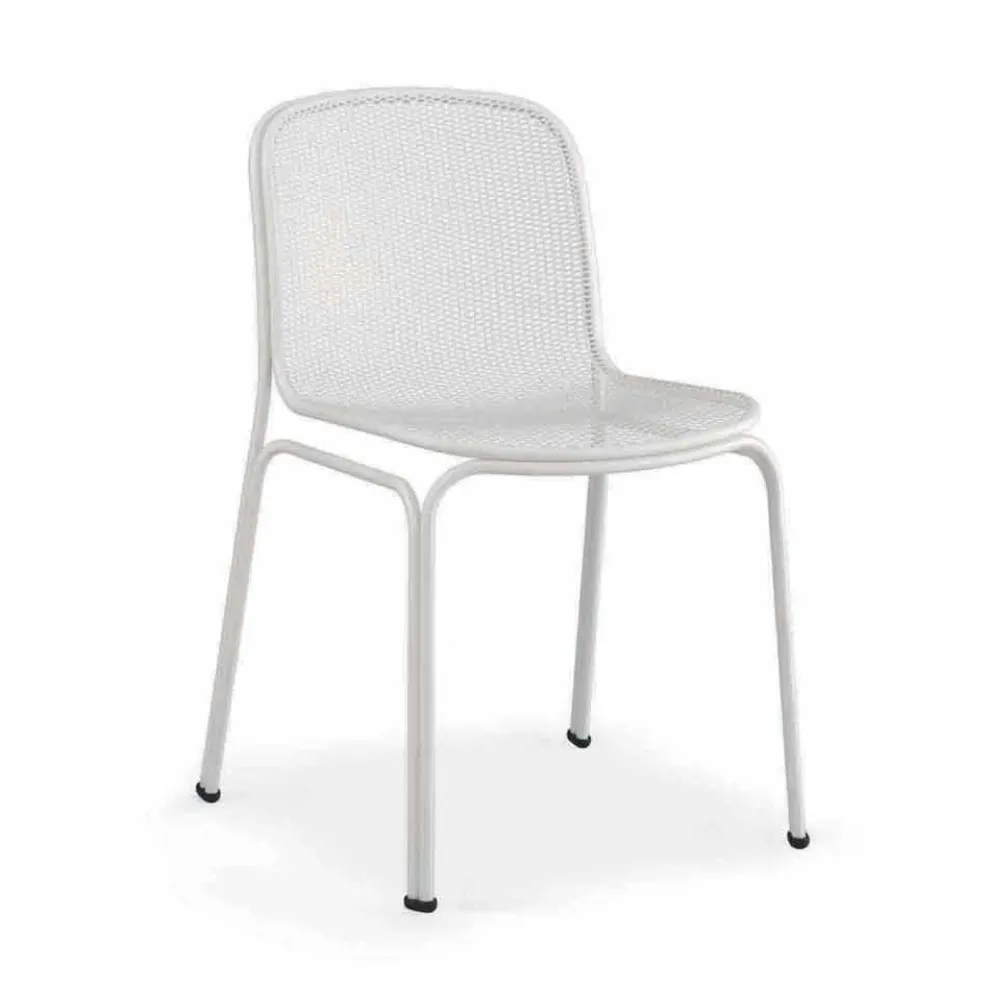 Stapelbarer Metallstuhl im Freien Hergestellt in Italien, 4 Stück - Prunella