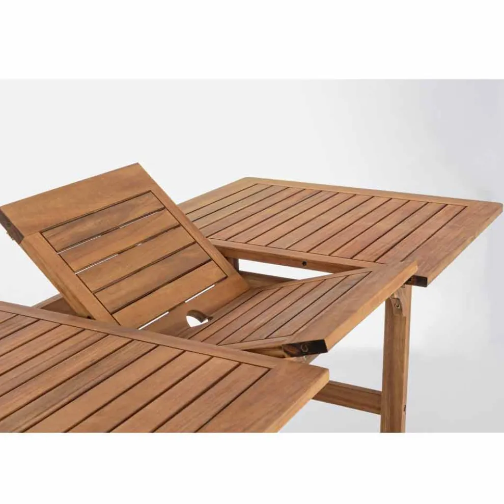 Ausziehbarer Tisch im Freien Bis zu 160 cm in Akazienholz - Wolke