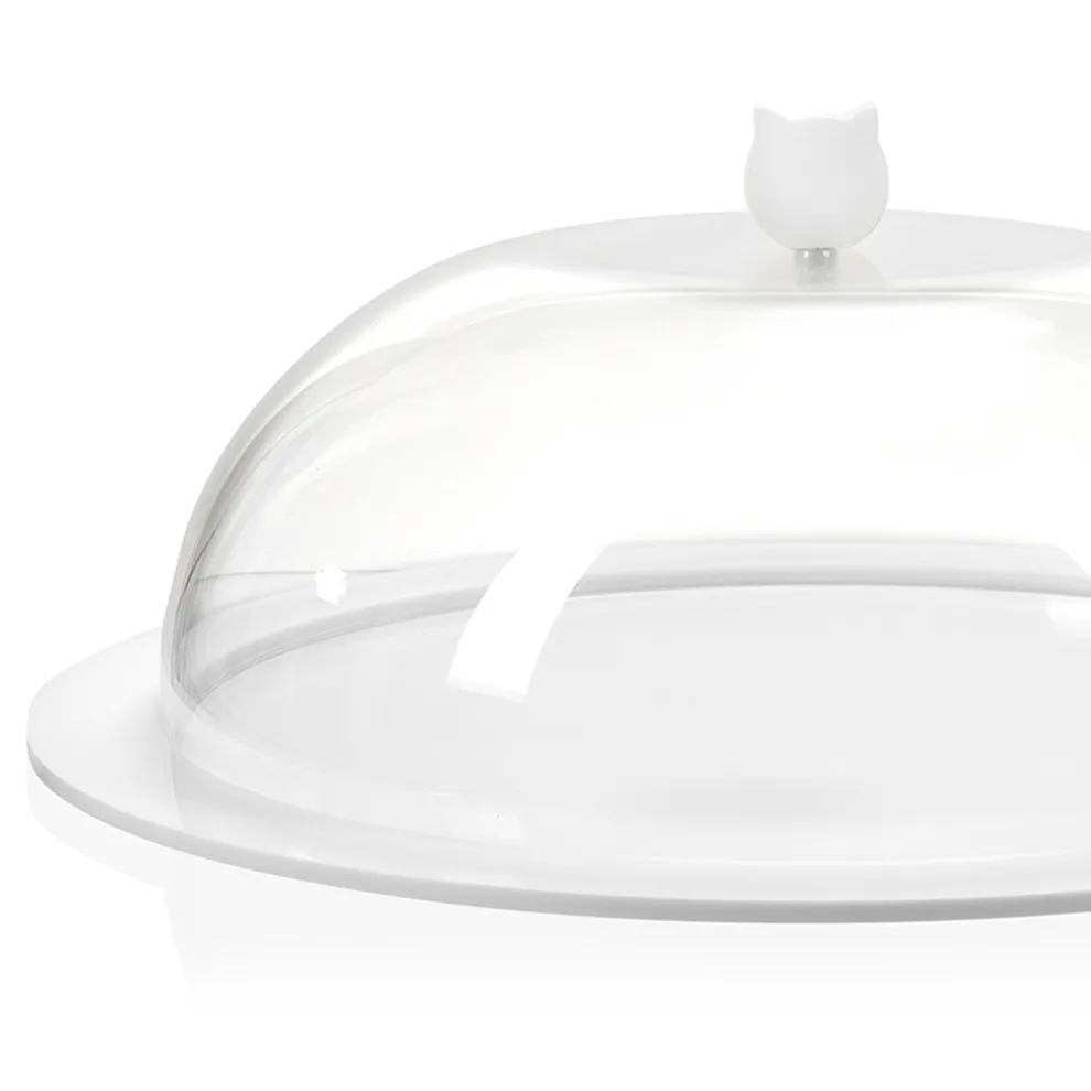 Runde Kuchenform aus transparentem Plexiglas Made in Italy 2 Größen - Crotone