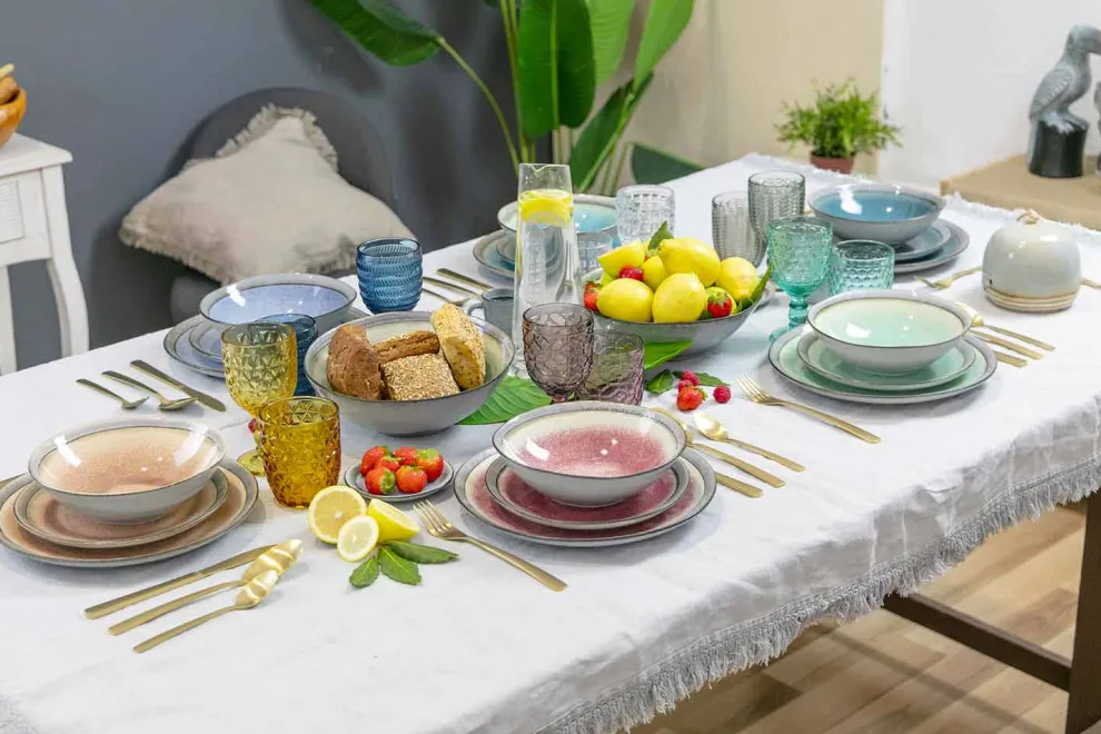 Moderne farbige Glas dekorierte Gläser, die Wasser 12 Stücke dienen - mischen