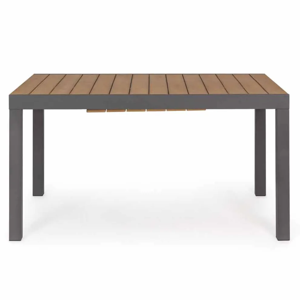 Ausziehbarer Tisch im Freien Bis zu 200 cm mit Platte aus Teakholz - Bobel-Finish