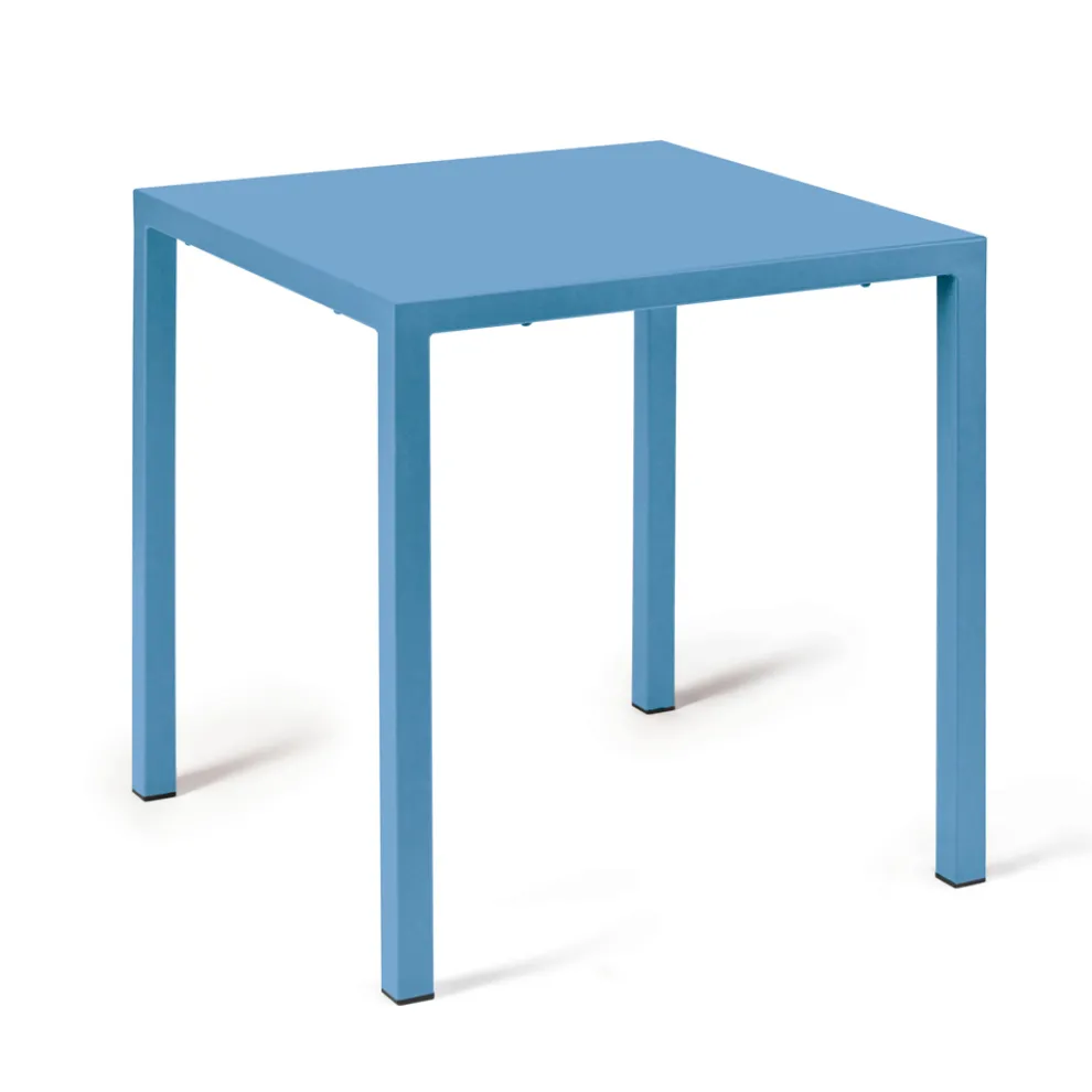 Outdoor-Tisch mit Gestell aus verzinktem Stahl Made in Italy - Azul