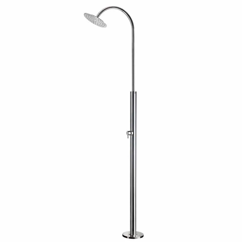 Außenduschsäule aus verchromtem Stahl mit Mixer Made in Italy - Norton