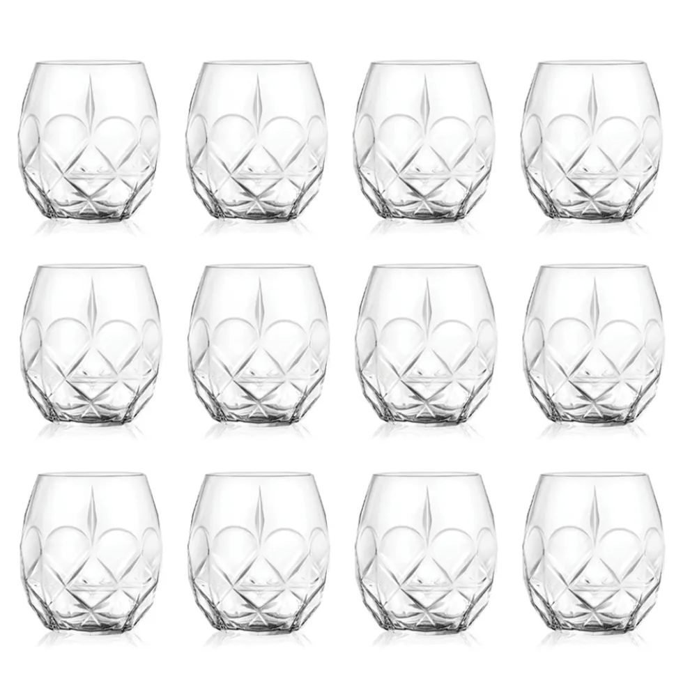 Dekoriertes Ökologisches Kristallglasservice 12-teilig - Bromeo