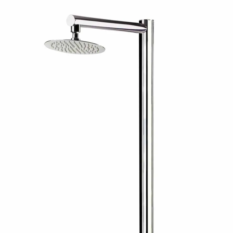 Edelstahl-Außendusche mit zeitgesteuertem Wasserhahn Made in Italy - Modeo