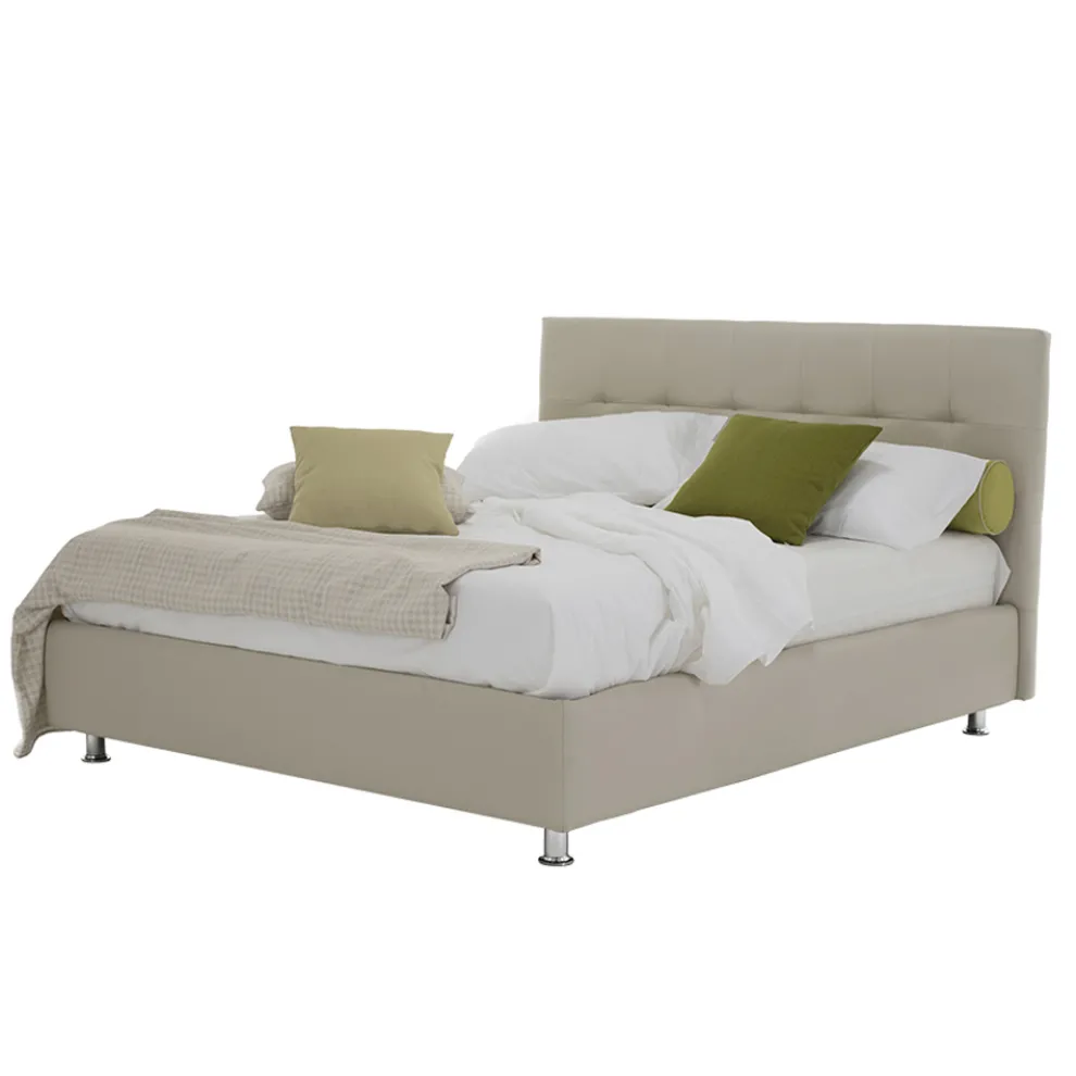 Modernes Luxus-Doppelbett mit Aufbewahrungsbox Made in Italy - Orfei