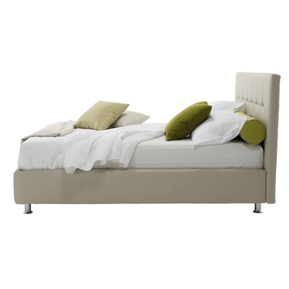 Modernes Luxus-Doppelbett mit Aufbewahrungsbox Made in Italy - Orfei