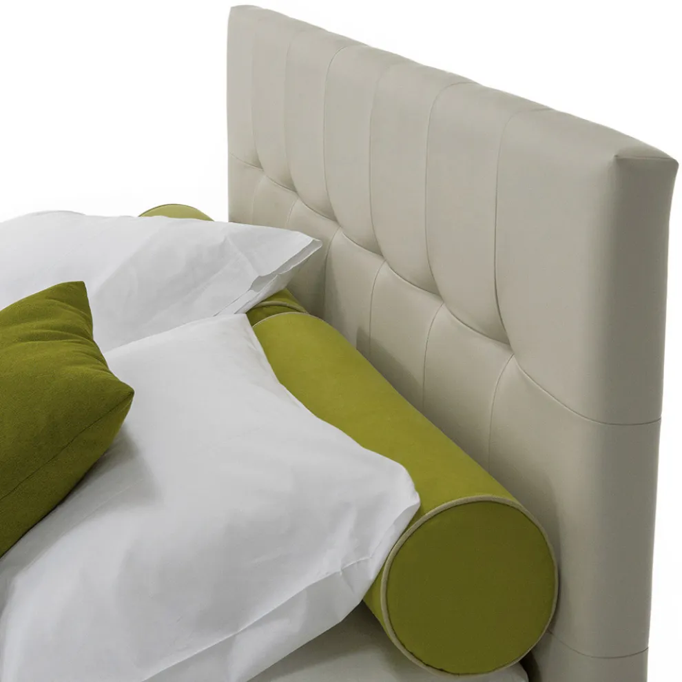 Modernes Luxus-Doppelbett mit Aufbewahrungsbox Made in Italy - Orfei