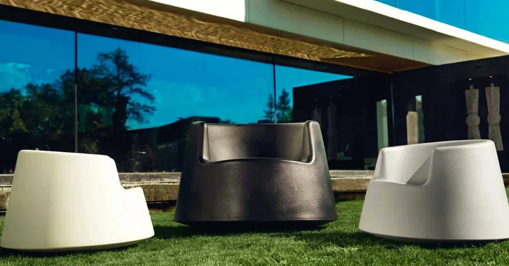 Moderner Gartensessel aus Polyethylen, Roulette von Vondom