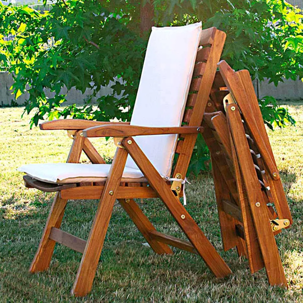 Klappsessel in Teak für den Außenbereich