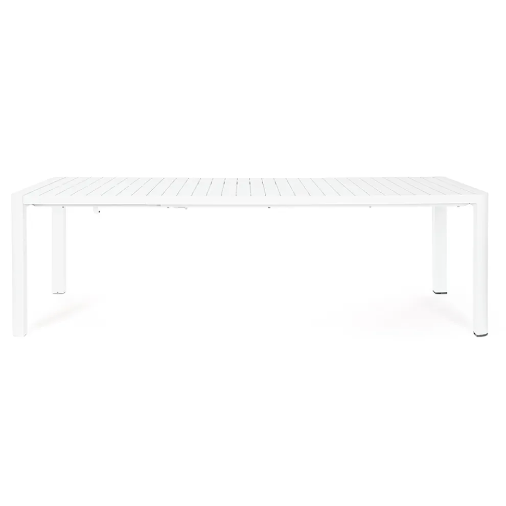 Ausziehbarer Tisch auf 240 cm aus pulverbeschichtetem Aluminium – lackiert