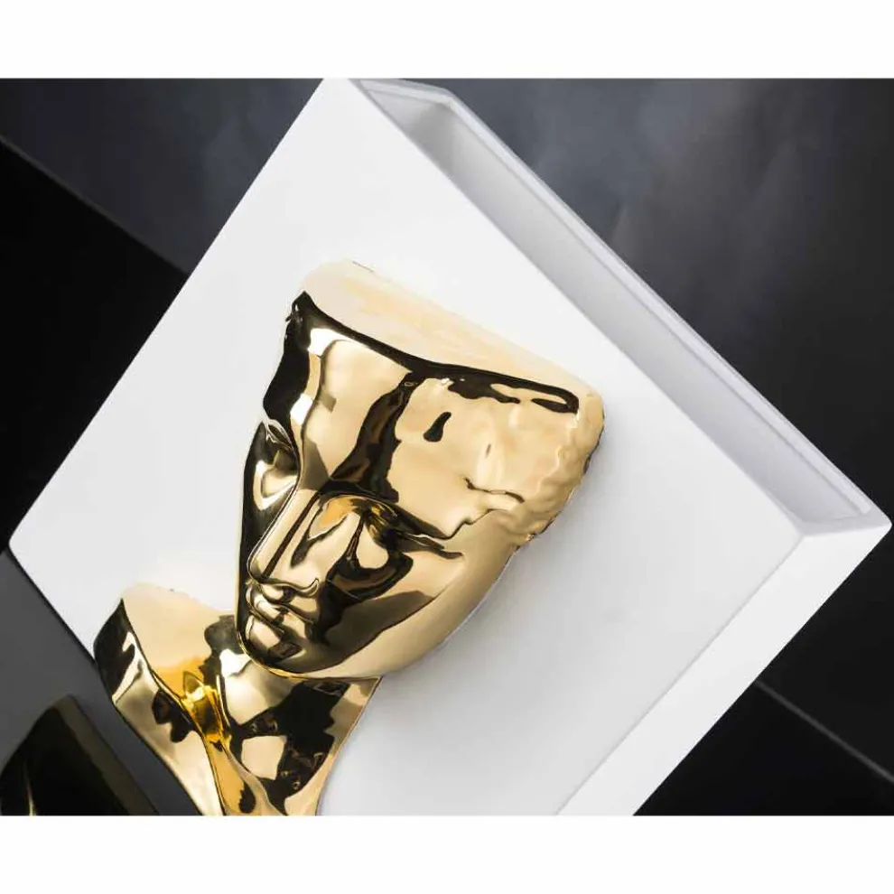 Moderne rechteckige Vase aus farbiger Keramik, handgefertigt in Italien - Lucas