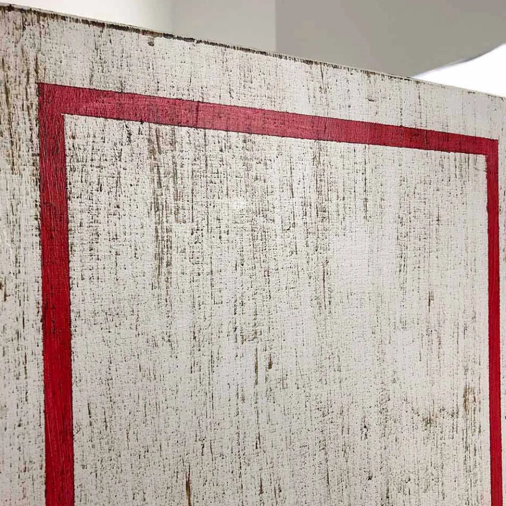 Handgefertigte hölzerne Kommode mit farbigen Schubladen Made in Italy - Brighella