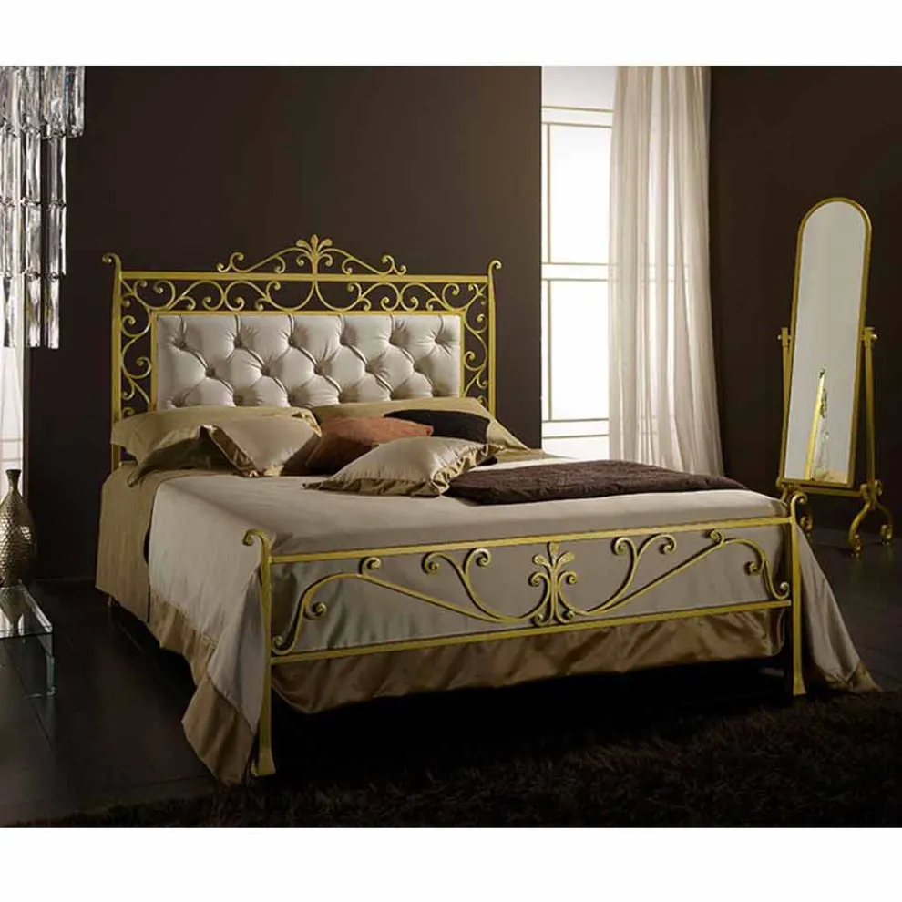 Giglo Doppelbett aus Schmiedeeisen in Design