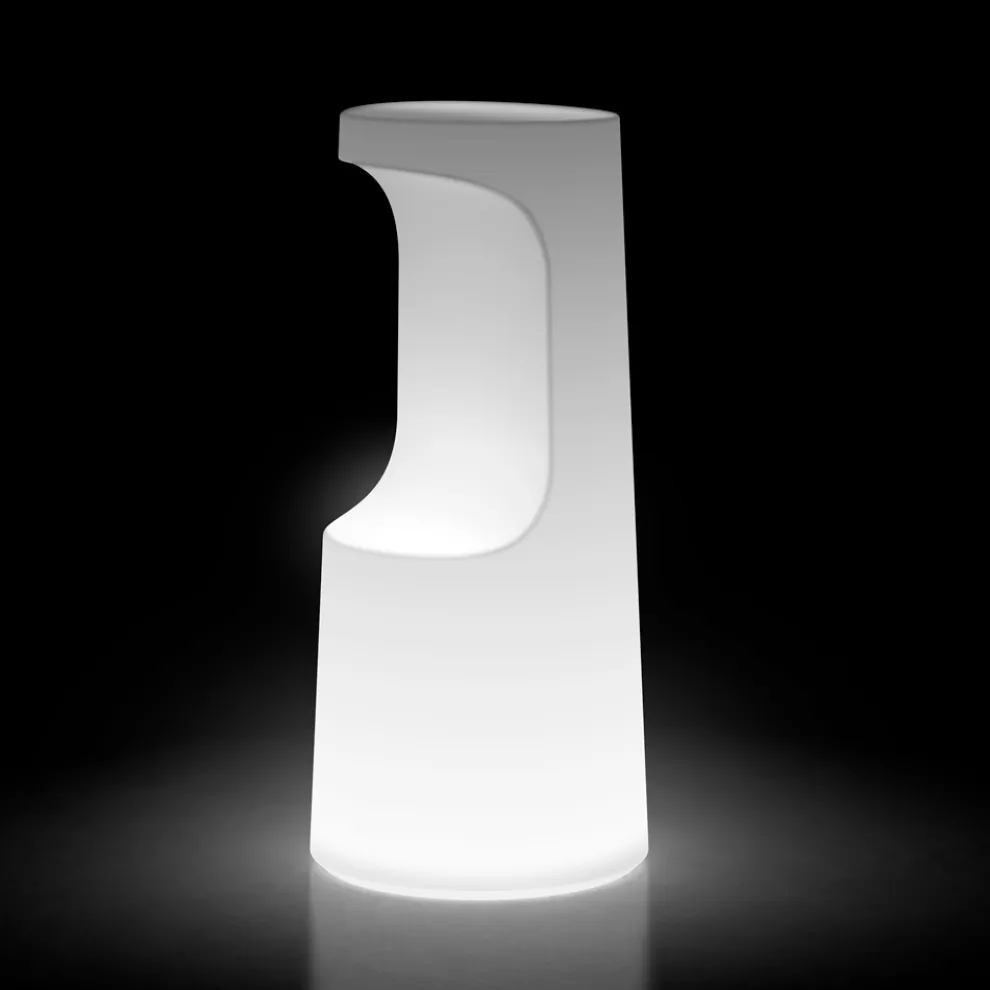 Leuchtender Außenhocker aus Polyethylen mit LED-Licht Made in Italy - Forlina