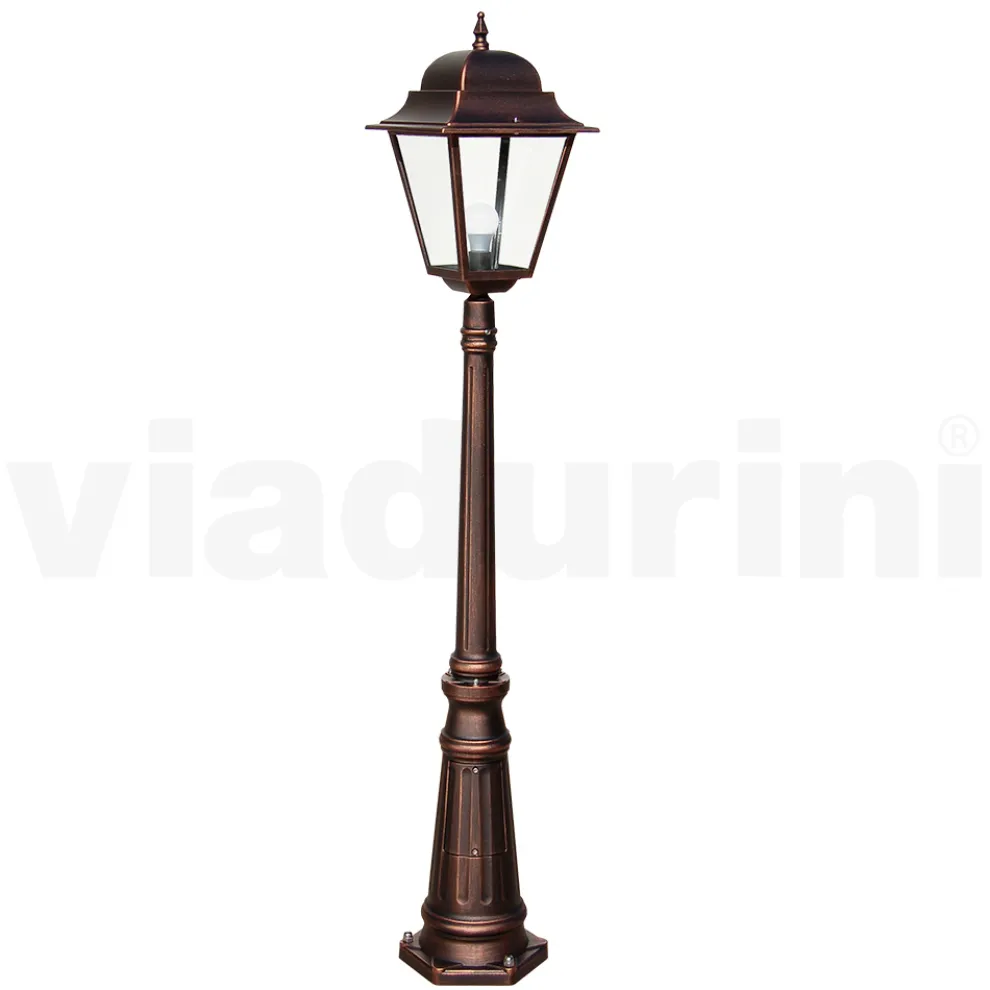 161 cm hohe Außenlampe aus Glas und Aluminiumdruckguss - Alchemist