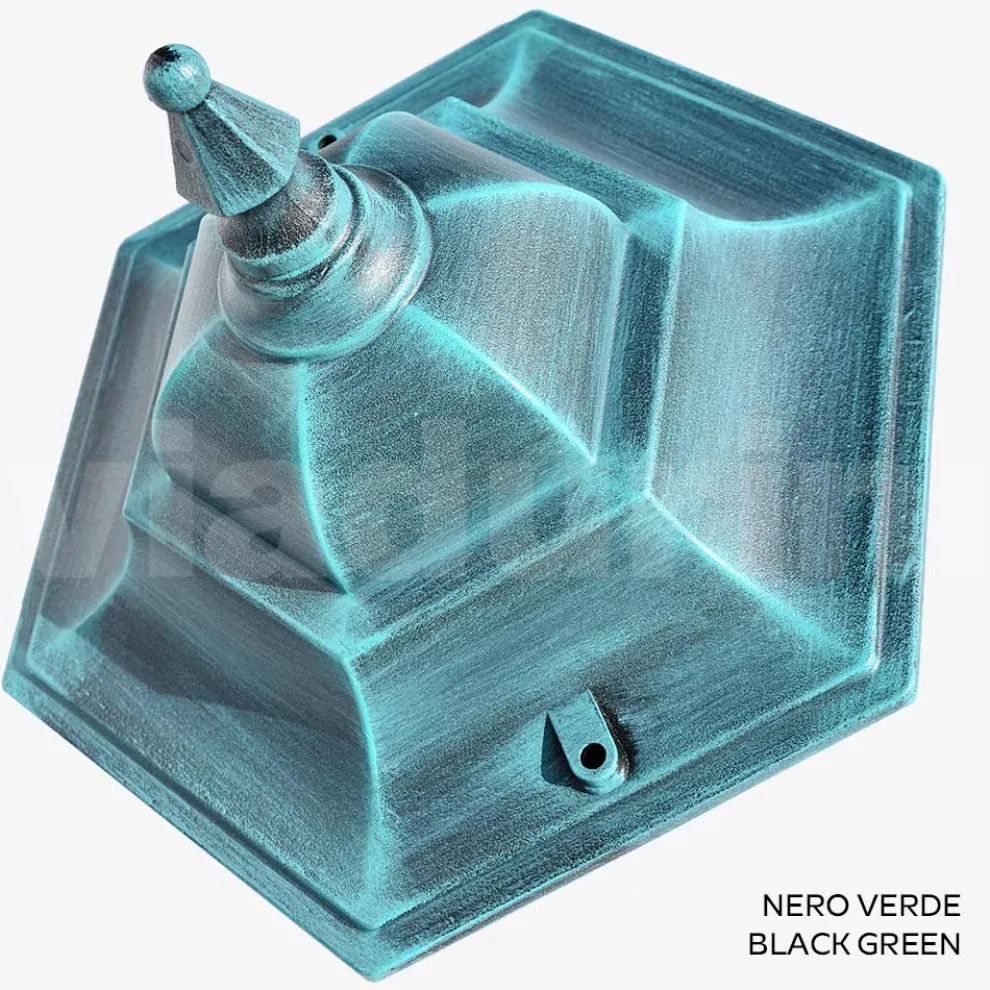 154 cm hohe Gartenlampe aus Glas und 5 Aluminiumausführungen - Pinako