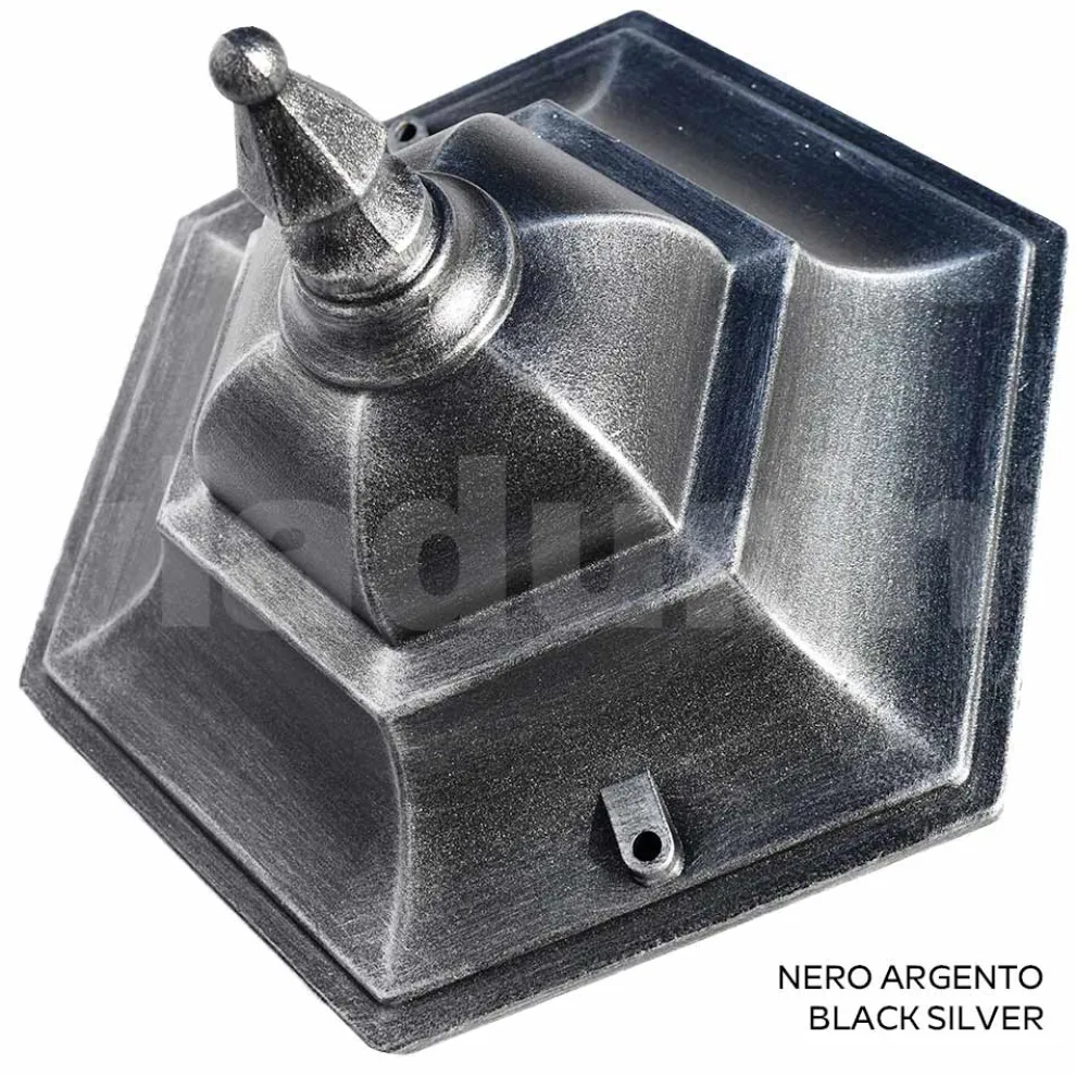 211 cm hohe Gartenlampe aus Glas und 5 Aluminiumausführungen - Pinako