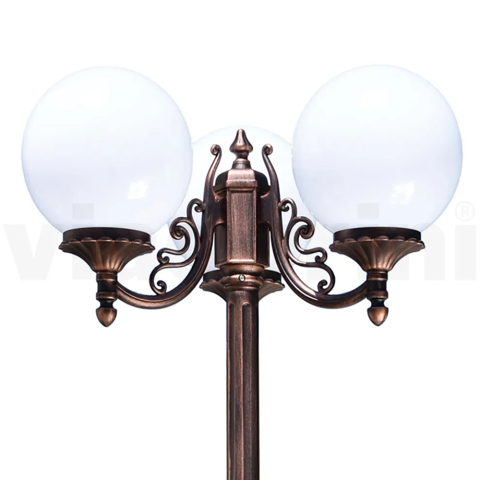 230 cm hohe Straßenlaterne aus schwarzem Acryl und Aluminium, hergestellt in Italien - Trovanero