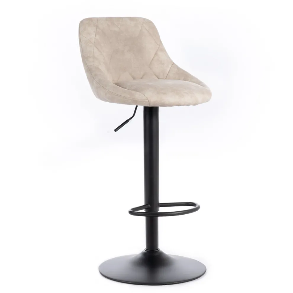 2 Hocker mit Gaslift, Mikrofasersitz und Metallstruktur - Abbey