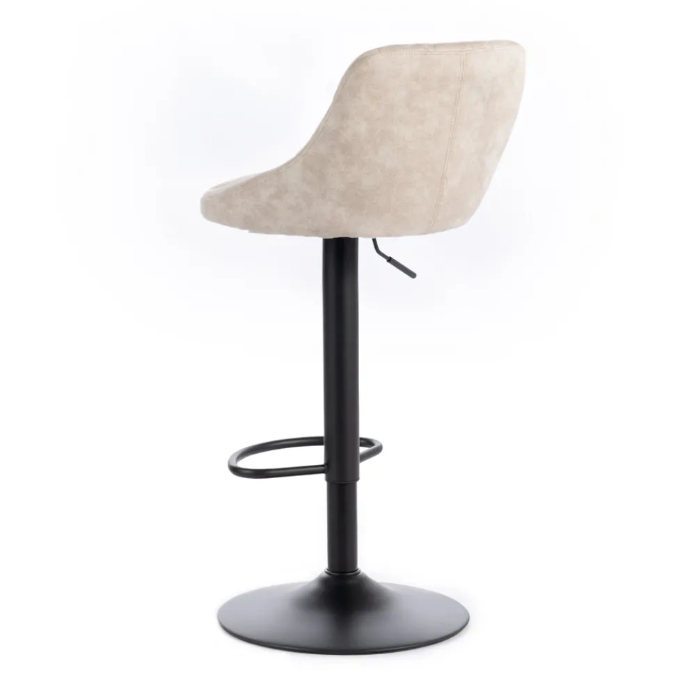 2 Hocker mit Gaslift, Mikrofasersitz und Metallstruktur - Abbey