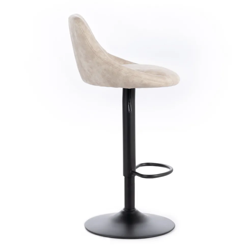 2 Hocker mit Gaslift, Mikrofasersitz und Metallstruktur - Abbey